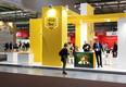 MILAN, ITALY - MAY 20: People visit Ambrosoli food productions exhibition stands at Tuttofood, Milano World Food Exhibition May 20, 2013 in Milan, Italy.